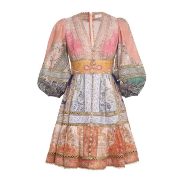 Zimmermann ANNEKE LANTERN MINI DRESS - Picture 2 of 6